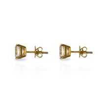 Charger l'image dans la galerie, Boucles d'oreilles clous ASCHER - Plaqué or blanc 18 carats