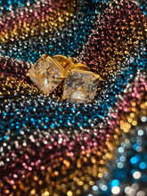 Charger l'image dans la galerie, Boucles d'oreilles clous ASCHER - Plaqué or blanc 18 carats