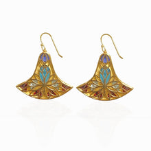 Load image into Gallery viewer, REVERSIBLE LOTUS EARRINGS 18k Gold Plated

