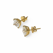 Charger l'image dans la galerie, Boucles d'oreilles clous ASCHER - Plaqué or blanc 18 carats