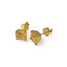 Charger l'image dans la galerie, Boucles d'oreilles clous ASCHER - Jaune doré, plaqué or 18 carats