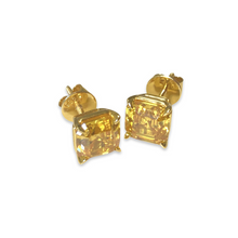 Load image into Gallery viewer, Ascher stud earring - Golden yellow, 18k Gold Plated
