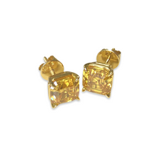 Charger l'image dans la galerie, Boucles d'oreilles clous ASCHER - Jaune doré, plaqué or 18 carats
