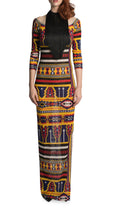 Load image into Gallery viewer, AZTEC BOAT NECK MAXI DRESS
