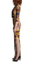 Load image into Gallery viewer, AZTEC BOAT NECK MAXI DRESS