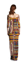 Load image into Gallery viewer, AZTEC BOAT NECK MAXI DRESS