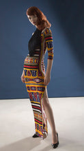 Load image into Gallery viewer, AZTEC BOAT NECK MAXI DRESS