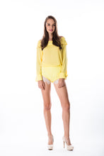 Load image into Gallery viewer, ARTEMIS HIGH WAIST BOY SHORT w/LACE - Yellow

