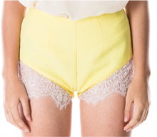 Load image into Gallery viewer, Artemis high waist boy short with lace - Yellow
